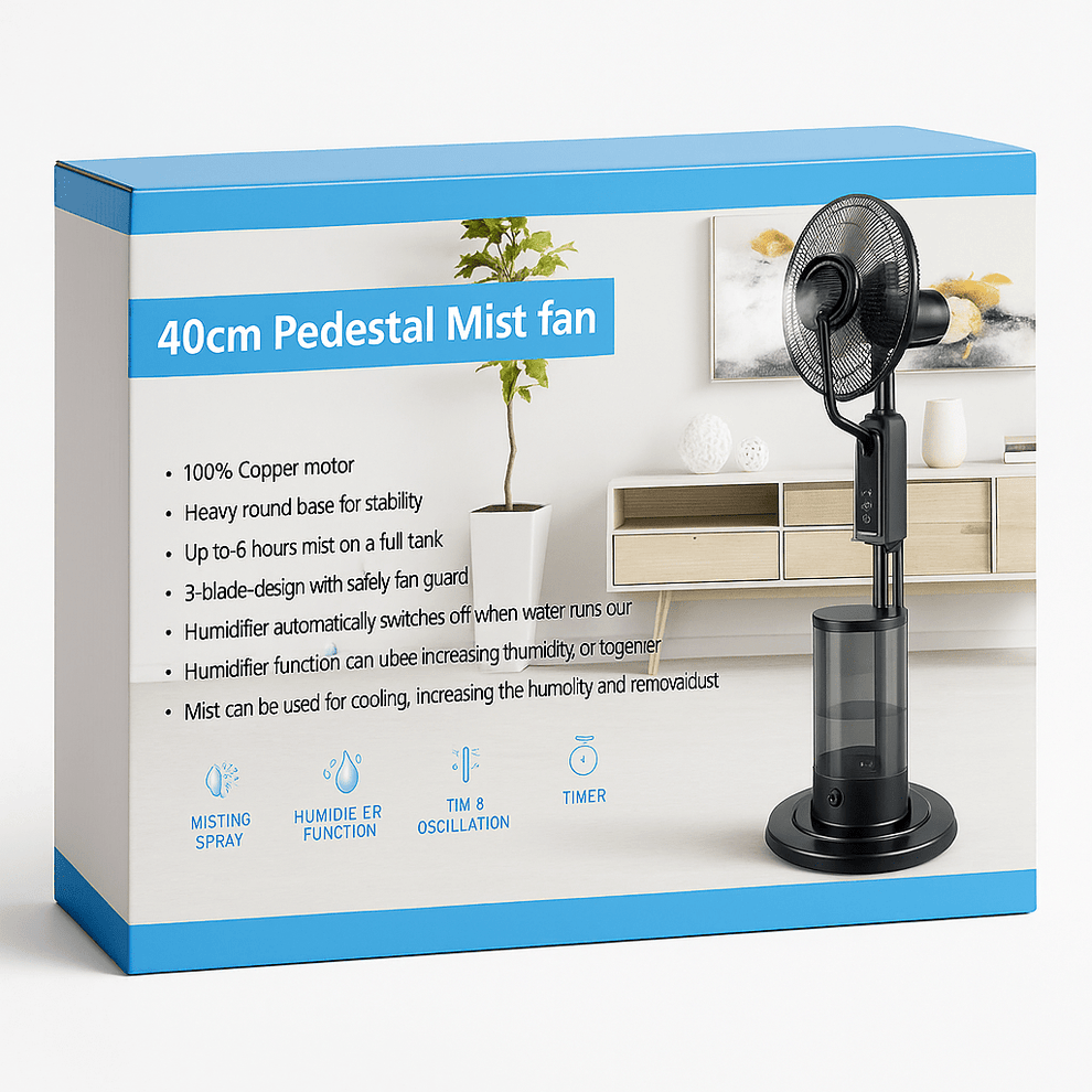 Profesionalni Podni Ventilator s Raspršivačem Magle