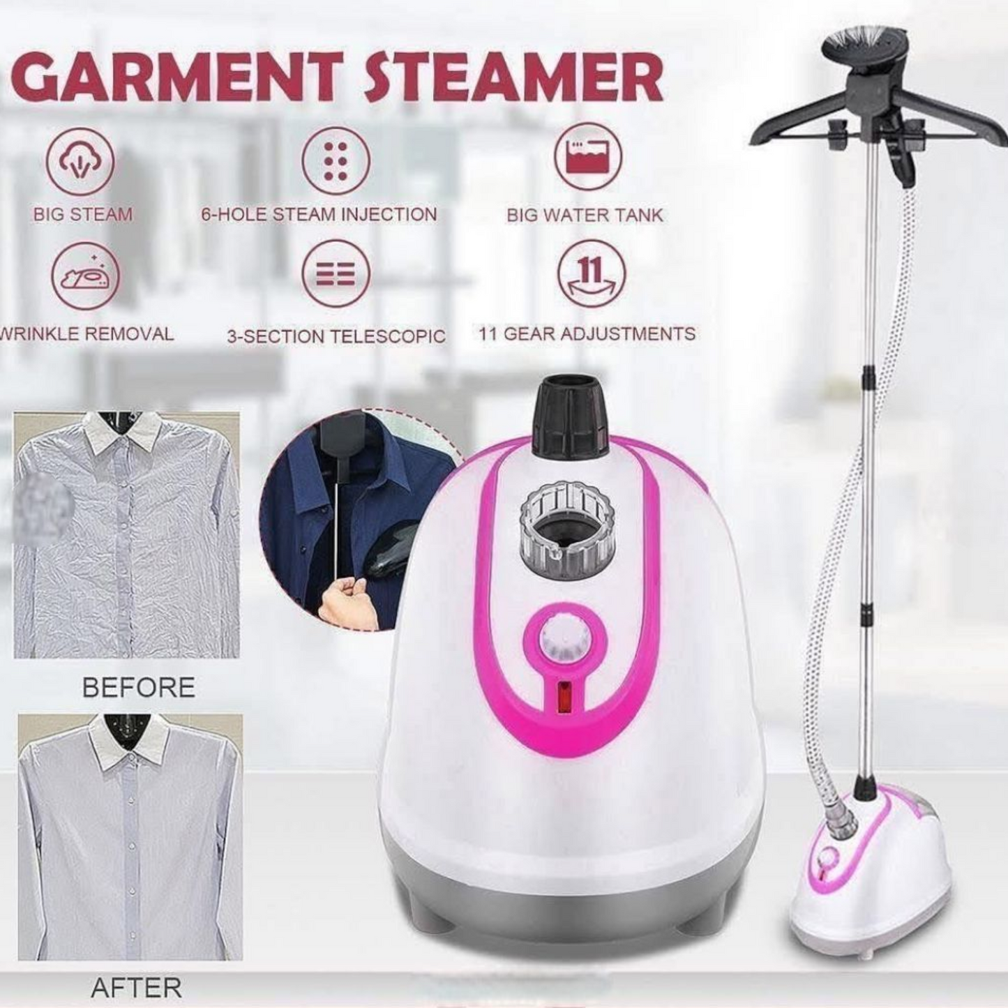 2u1 Profesionalna Parna Pegla REDLINE